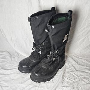 Sorel Boots Mens 11 Glacier Tall Insulated Winter Snow Boot Black